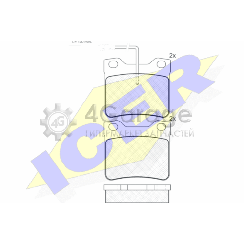 ICER 180787 Комплект тормозных колодок дисковый тормоз