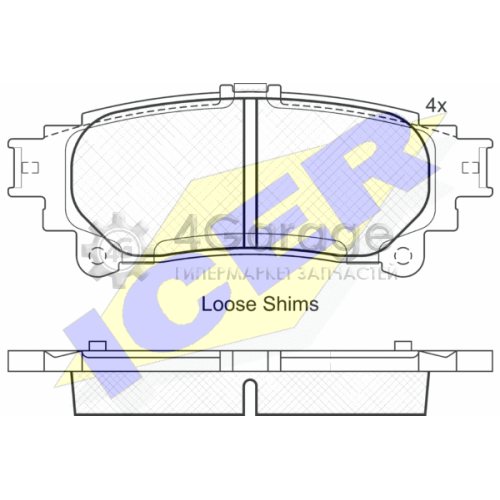 ICER 181983 Комплект тормозных колодок дисковый тормоз