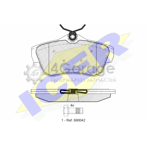 ICER 141823 Комплект тормозных колодок дисковый тормоз