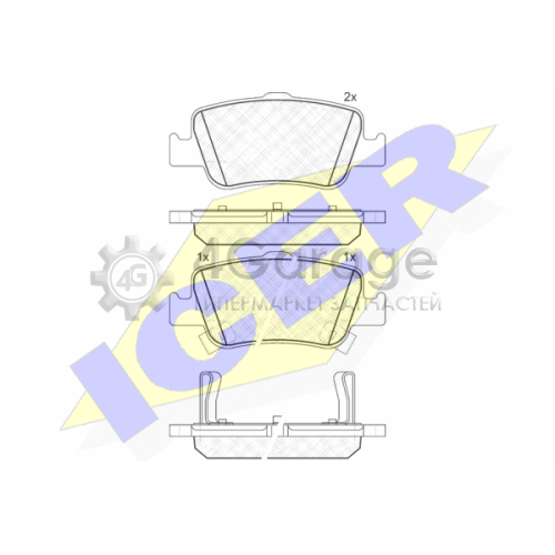 ICER 181870 Комплект тормозных колодок дисковый тормоз