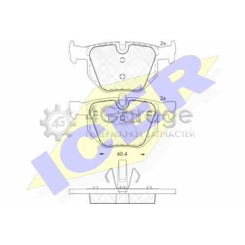 ICER 181739 Комплект тормозных колодок дисковый тормоз