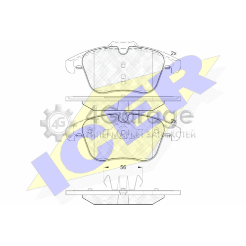 ICER 181885 Комплект тормозных колодок дисковый тормоз