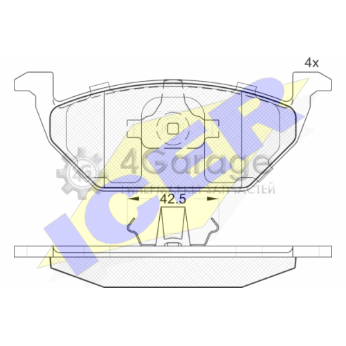 ICER 181184 Комплект тормозных колодок дисковый тормоз