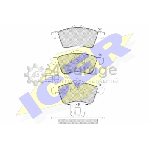 ICER 141320 Комплект тормозных колодок дисковый тормоз