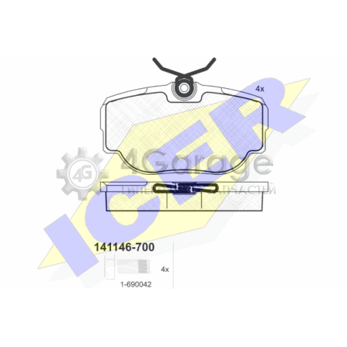 ICER 141146700 Комплект тормозных колодок дисковый тормоз