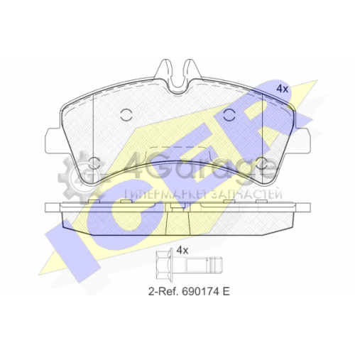 ICER 141849 Комплект тормозных колодок дисковый тормоз