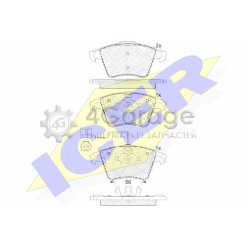 ICER 181778 Комплект тормозных колодок дисковый тормоз