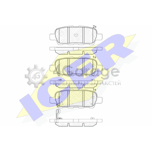 ICER 181509 Комплект тормозных колодок дисковый тормоз