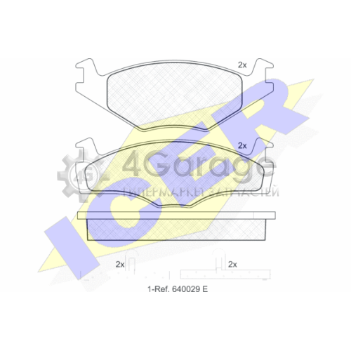 ICER 180460 Комплект тормозных колодок дисковый тормоз