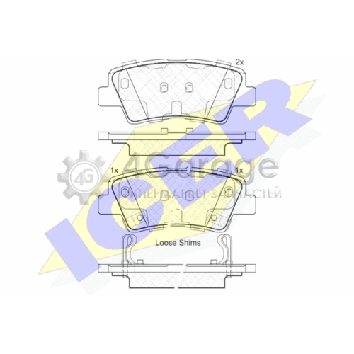 ICER 181976 Комплект тормозных колодок дисковый тормоз