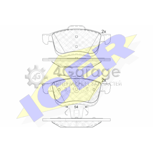 ICER 181903 Комплект тормозных колодок дисковый тормоз