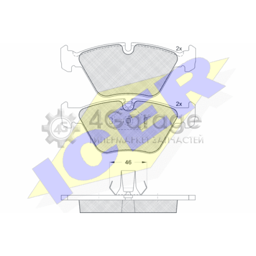 ICER 181550 Комплект тормозных колодок дисковый тормоз