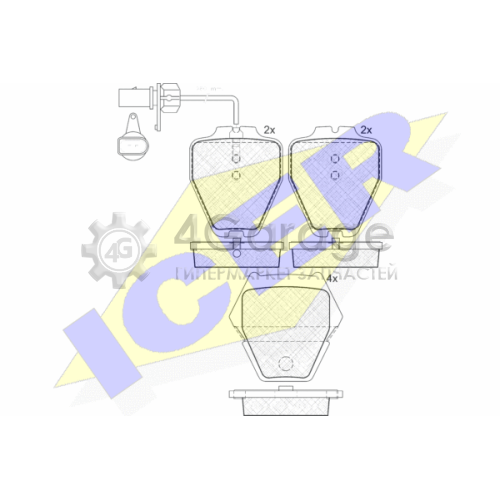 ICER 181571 Комплект тормозных колодок дисковый тормоз