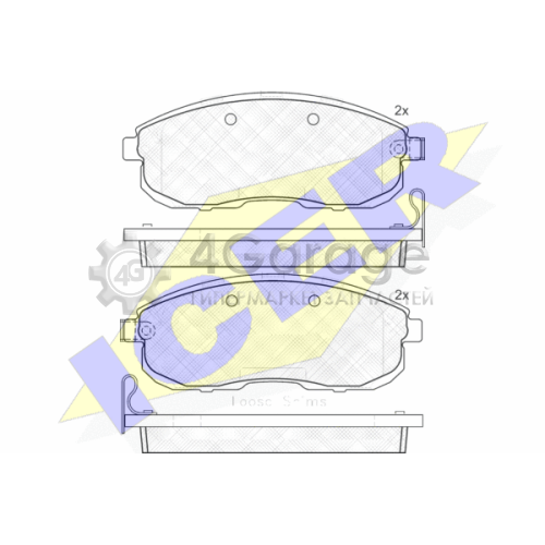 ICER 181882 Комплект тормозных колодок дисковый тормоз