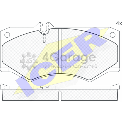 ICER 140405 Комплект тормозных колодок дисковый тормоз