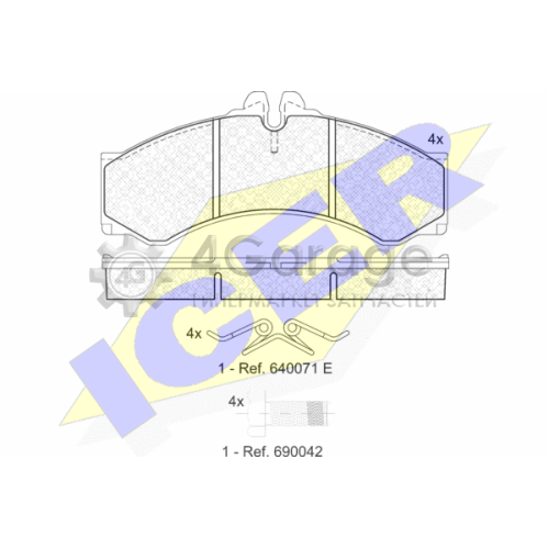 ICER 141126204 Комплект тормозных колодок дисковый тормоз