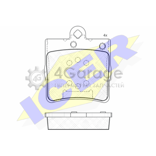 ICER 181311 Комплект тормозных колодок дисковый тормоз