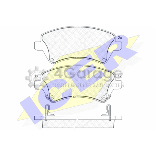 ICER 181513 Комплект тормозных колодок дисковый тормоз