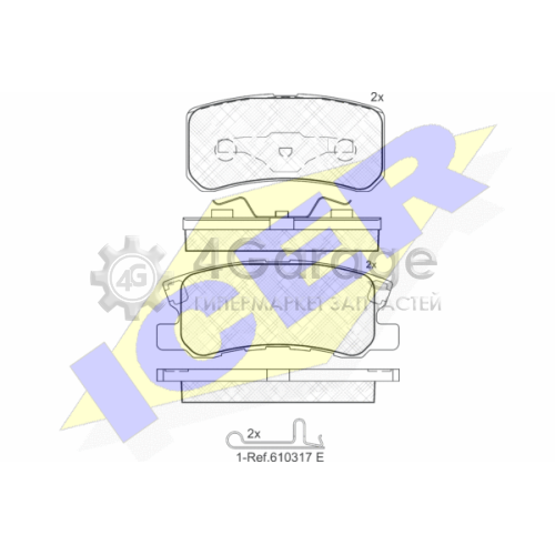 ICER 181375 Комплект тормозных колодок дисковый тормоз