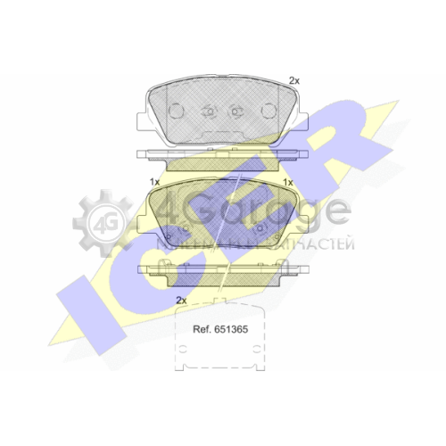 ICER 182090 Комплект тормозных колодок дисковый тормоз