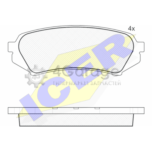 ICER 181734 Комплект тормозных колодок дисковый тормоз