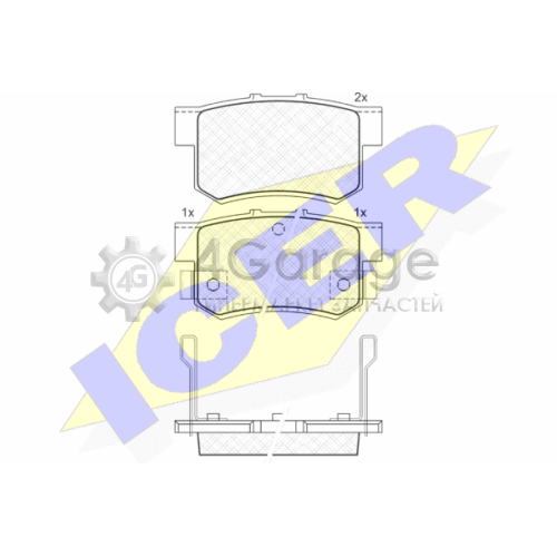 ICER 180798 Комплект тормозных колодок дисковый тормоз