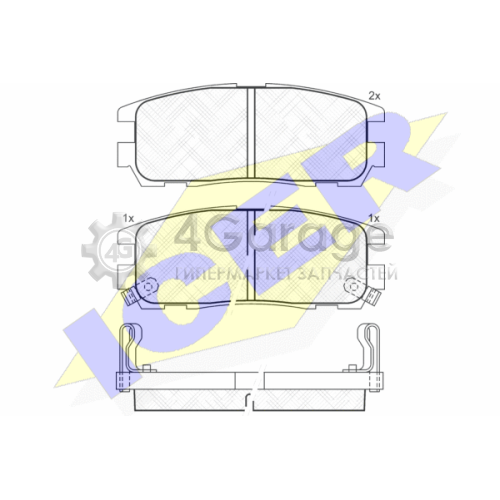 ICER 140991 Комплект тормозных колодок дисковый тормоз