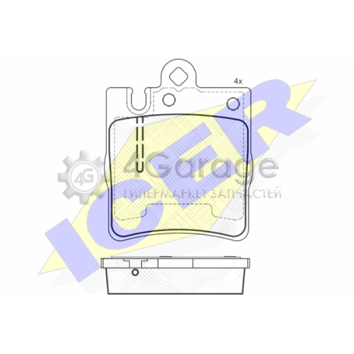 ICER 181312202 Комплект тормозных колодок дисковый тормоз