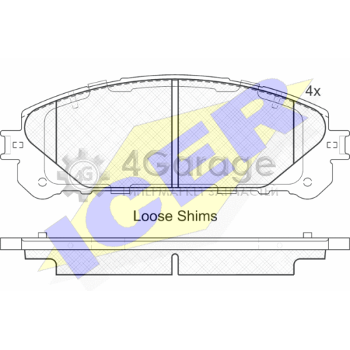 ICER 181982 Комплект тормозных колодок дисковый тормоз