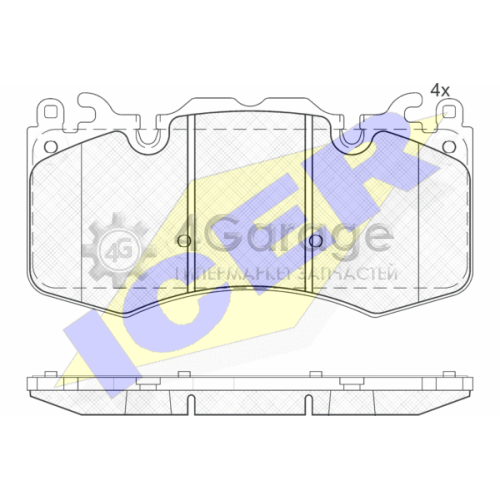 ICER 181956 Комплект тормозных колодок дисковый тормоз