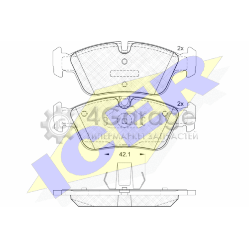 ICER 181295 Комплект тормозных колодок дисковый тормоз