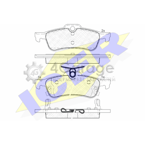 ICER 181878 Комплект тормозных колодок дисковый тормоз