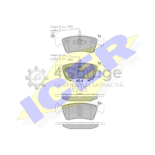 ICER 181815 Комплект тормозных колодок дисковый тормоз
