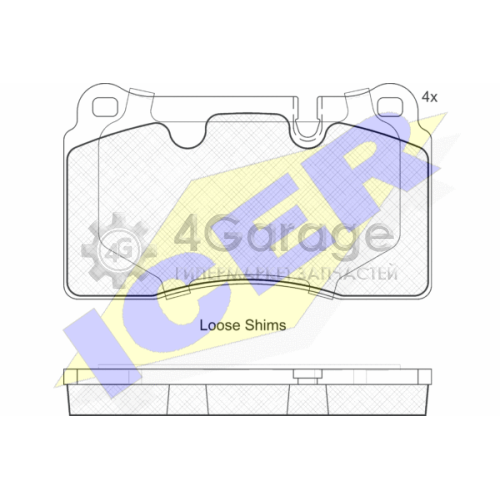 ICER 181788 Комплект тормозных колодок дисковый тормоз