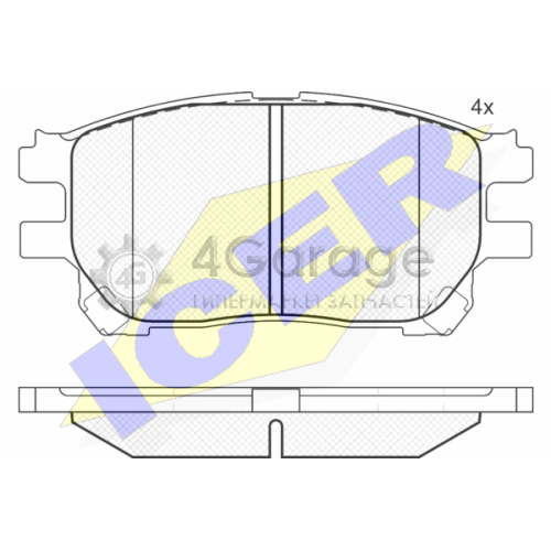 ICER 181671 Комплект тормозных колодок дисковый тормоз