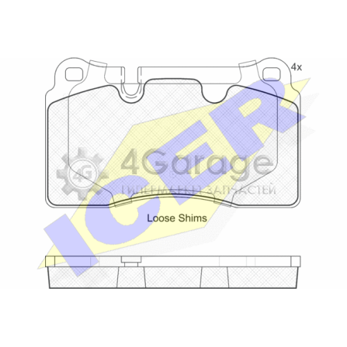 ICER 181789 Комплект тормозных колодок дисковый тормоз