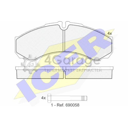 ICER 141208 Комплект тормозных колодок дисковый тормоз