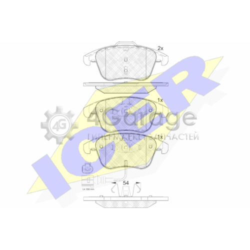 ICER 181923 Комплект тормозных колодок дисковый тормоз