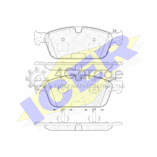 ICER 182105 Комплект тормозных колодок дисковый тормоз