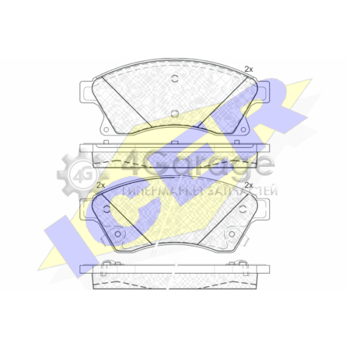 ICER 181942 Комплект тормозных колодок дисковый тормоз