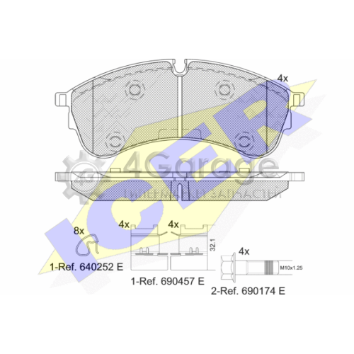 ICER 142283 Комплект тормозных колодок дисковый тормоз