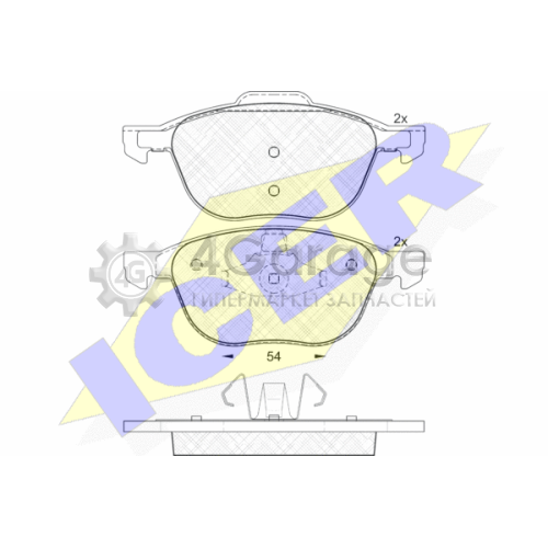 ICER 181617 Комплект тормозных колодок дисковый тормоз