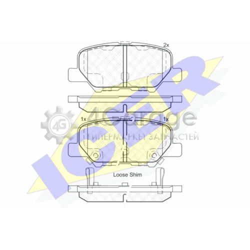 ICER 182118 Комплект тормозных колодок дисковый тормоз