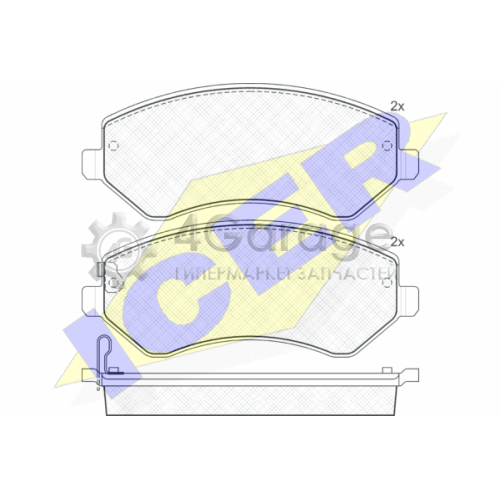 ICER 181512 Комплект тормозных колодок дисковый тормоз