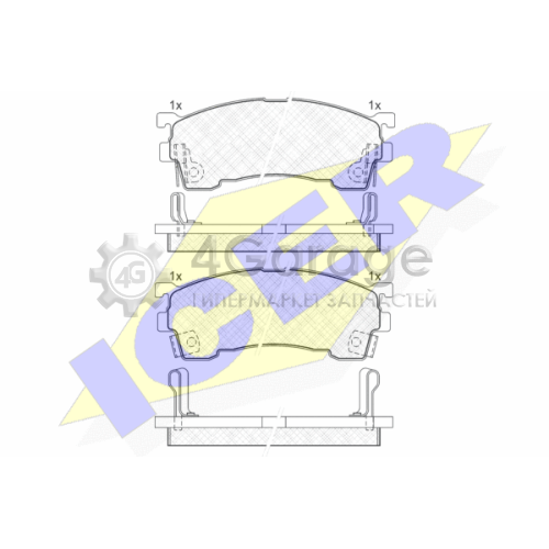 ICER 180971 Комплект тормозных колодок дисковый тормоз