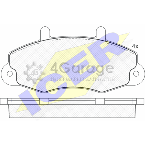 ICER 140896 Комплект тормозных колодок дисковый тормоз
