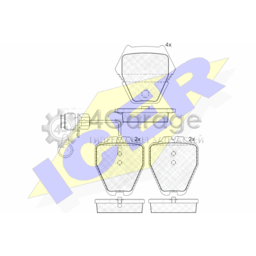 ICER 181565 Комплект тормозных колодок дисковый тормоз