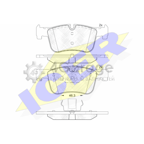 ICER 182048 Комплект тормозных колодок дисковый тормоз