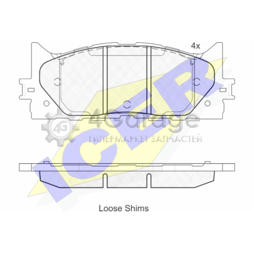ICER 181764 Комплект тормозных колодок дисковый тормоз