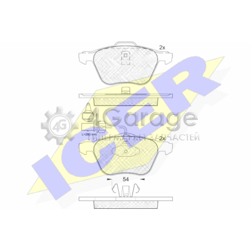 ICER 181395 Комплект тормозных колодок дисковый тормоз